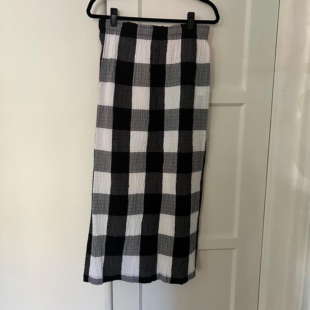Mara Hoffman Black and White Checkered Pencil Skirt (never worn)
